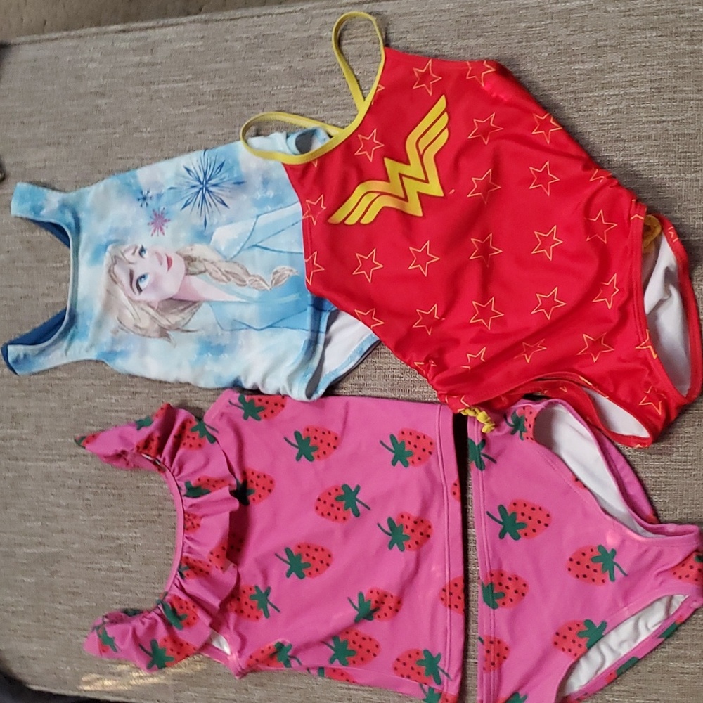 Lot of 3 Girl Swimsuit Bundle